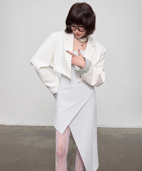 Diagonal Cut Dress